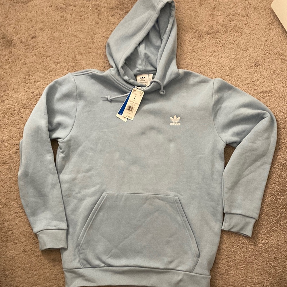 Adidas Mens blue large hoodie